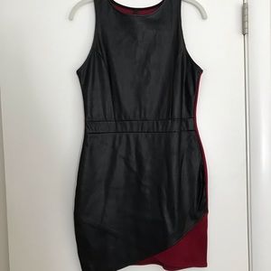 Fun pleather bodycon dress